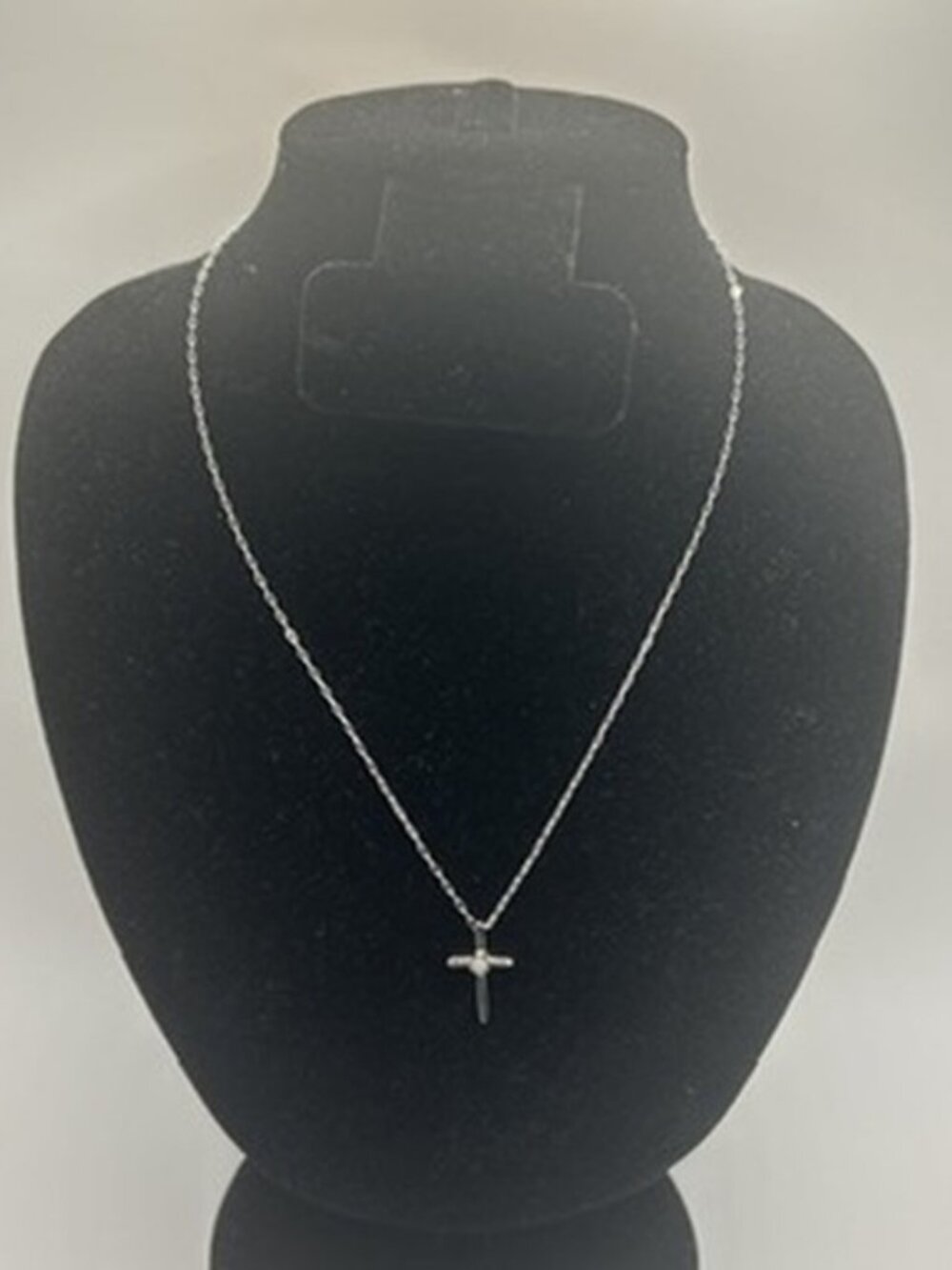 Dainty Vintage Cross Pendant Necklace Real Silver Stainless Steel Plated Womens